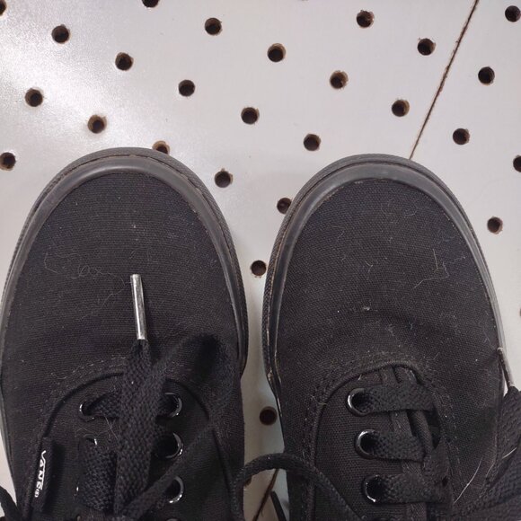 Vans Black Canvass Sneakers, Size Kids 1.5 - Picture 3 of 8